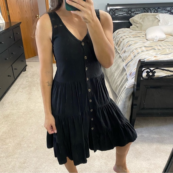 Next Black Tiered Dress - Picture 3 of 12